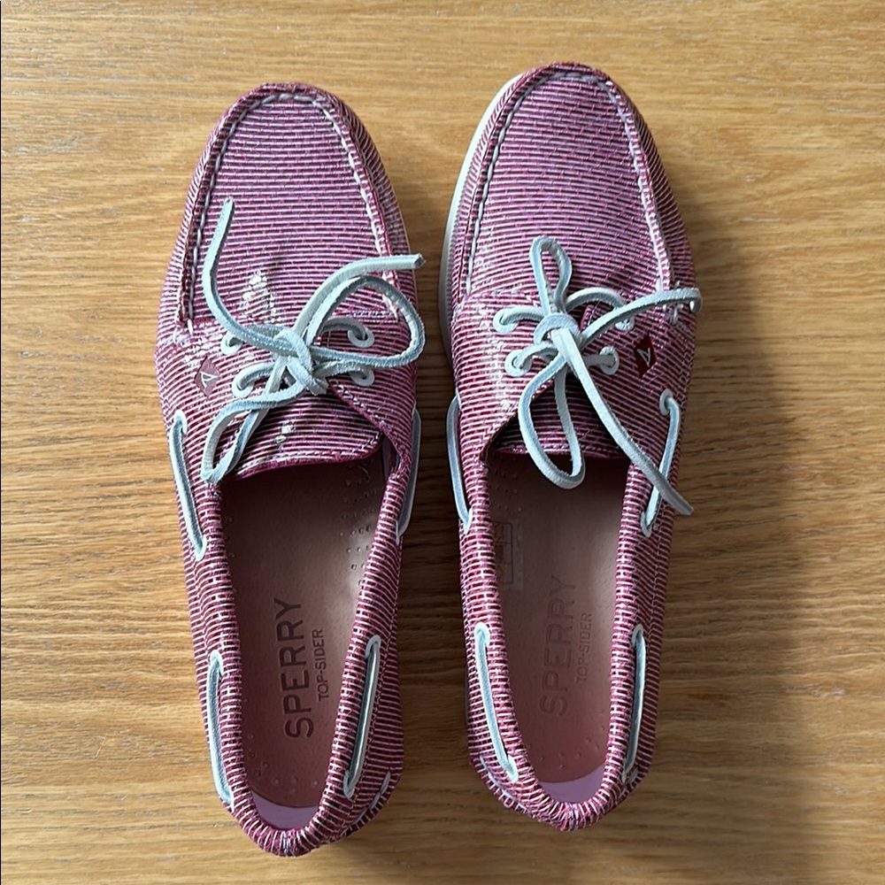 Sperry Women's Striped Pink Loafers